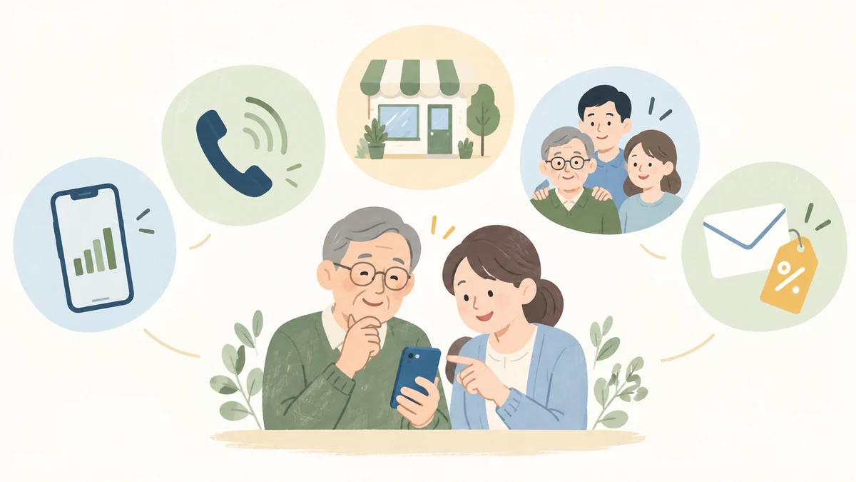 親のスマホ料金プランを選ぶ5つの確認ポイント