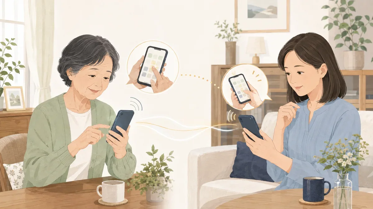 離れて暮らす親のスマホを遠隔でサポートする方法｜iPhone・Android別にやさしく解説